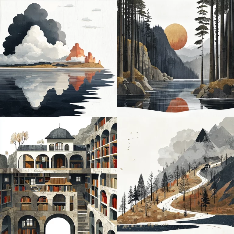 Muted Architectural Landscape Realism - Midjourney style sref code