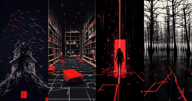 High Contrast Noir Red - Midjourney style sref code