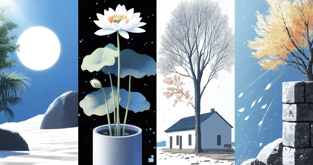 Luminous Cool-Toned Landscape - Midjourney style sref code