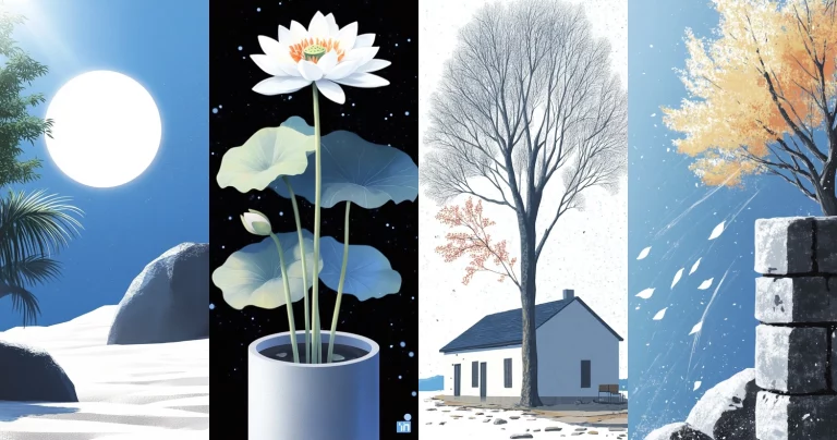 Luminous Cool-Toned Landscape - Midjourney style sref code