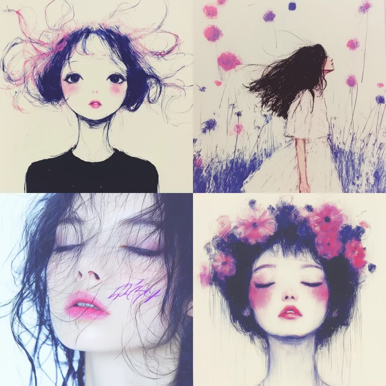 Flowing Ink and Wild Colors - Midjourney style sref code