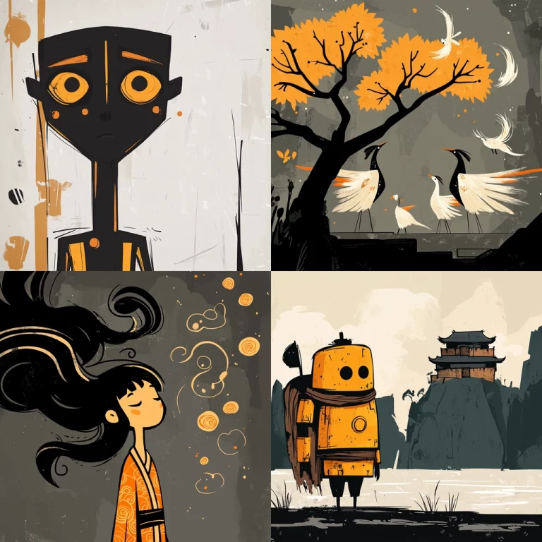 Bold Graphical Contrast - Midjourney style sref code