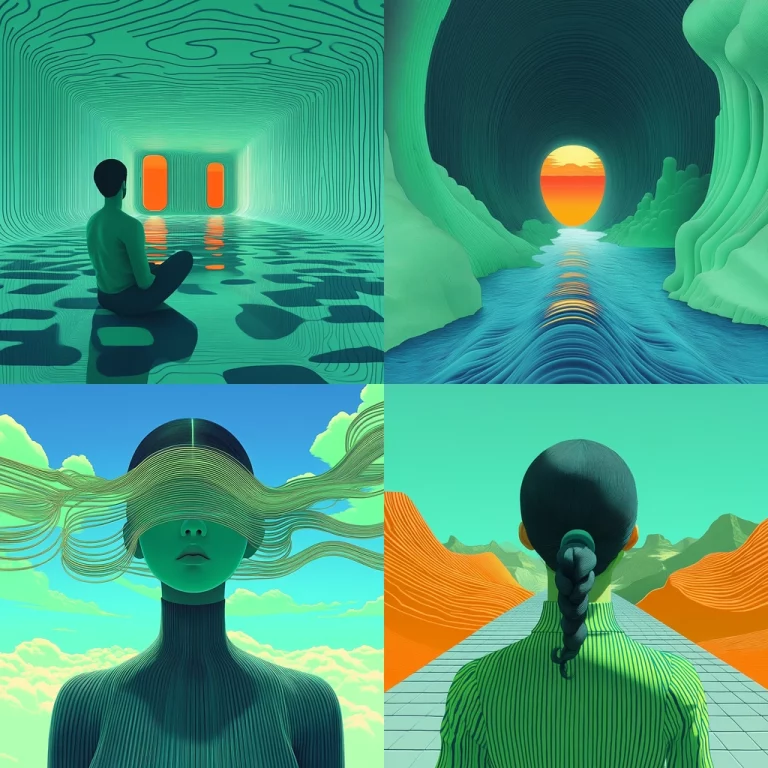 Cool Tone Surreal Gradient - Midjourney style sref code