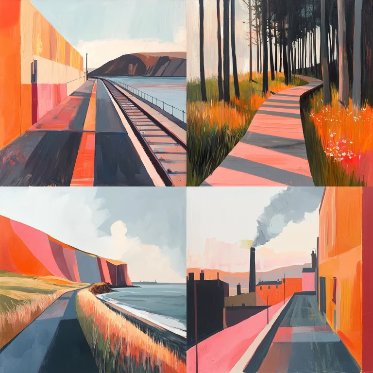 Warm Geometric Landscape - Midjourney style sref code