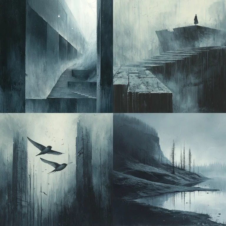 Muted Cool Tones with Textured Mist - Midjourney style sref code