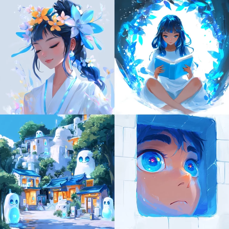 Vibrant Digital Fantasy Illumination - Midjourney style sref code