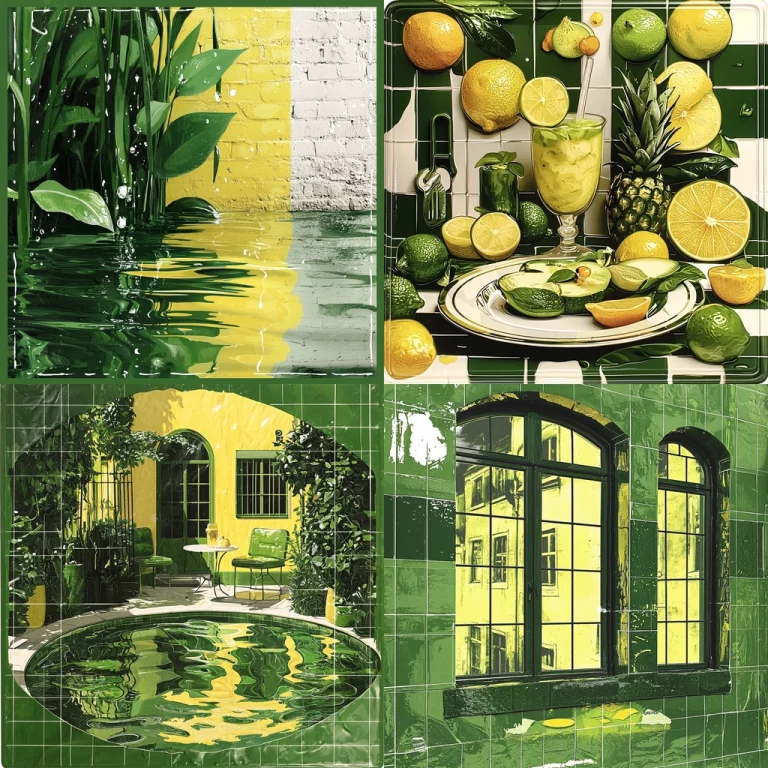 Vibrant Textured Brick Contemplation - Midjourney style sref code