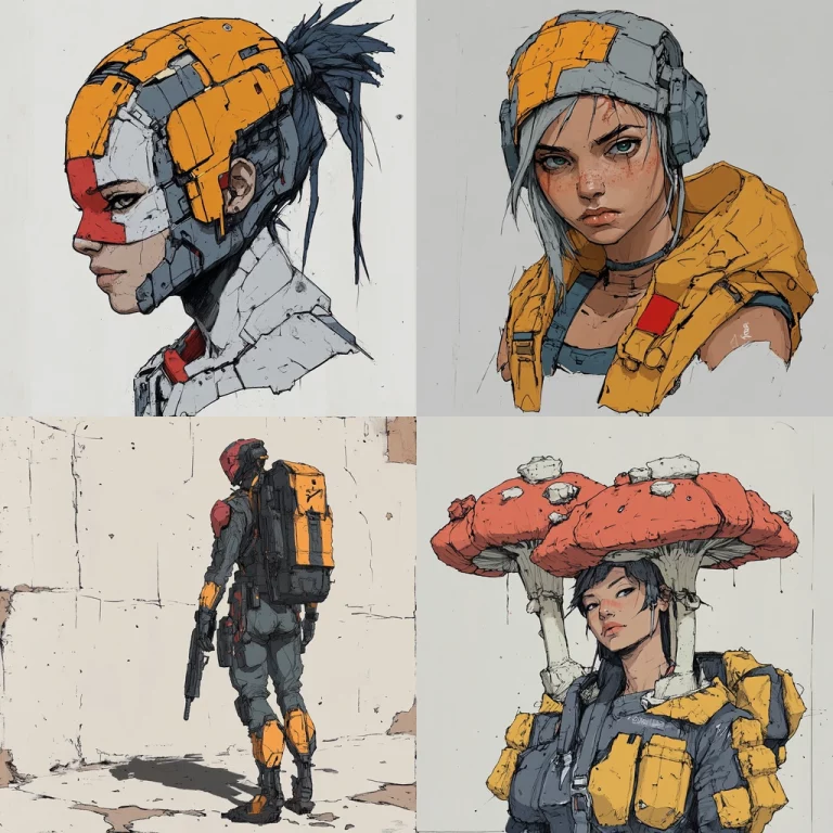 Bold Line Urban Anime - Midjourney style sref code