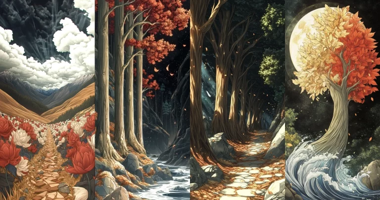 Vibrant Natural Textured Scene - Midjourney style sref code