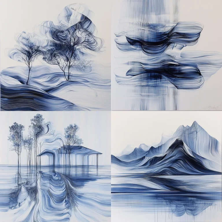 Gradient Flow Ink - Midjourney style sref code