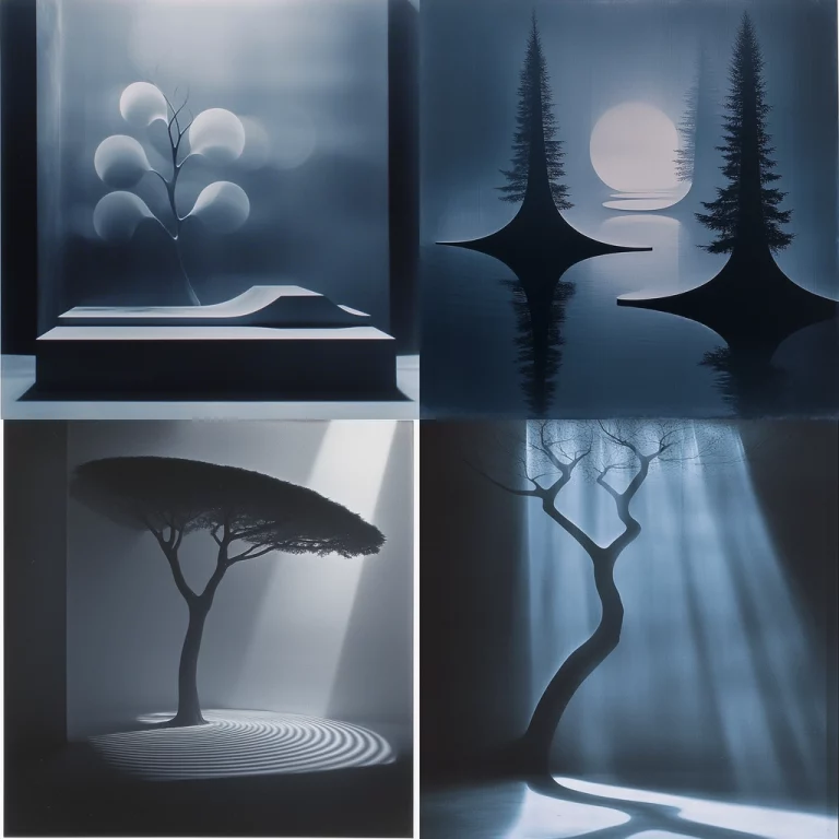 Monochrome Gradient with Light Play - Midjourney style sref code