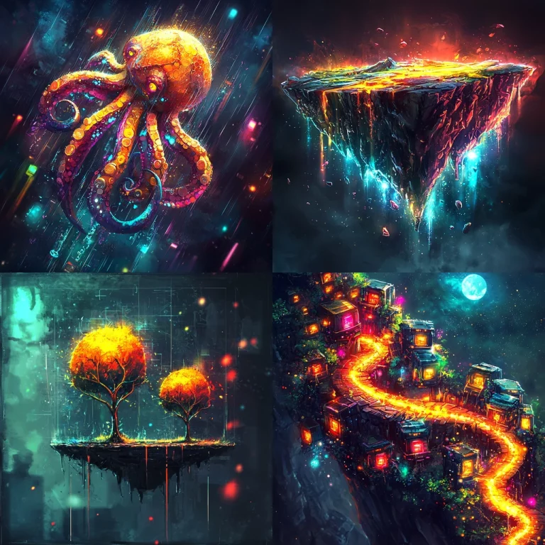 Neon Glow with Dramatic Contrast - Midjourney style sref code