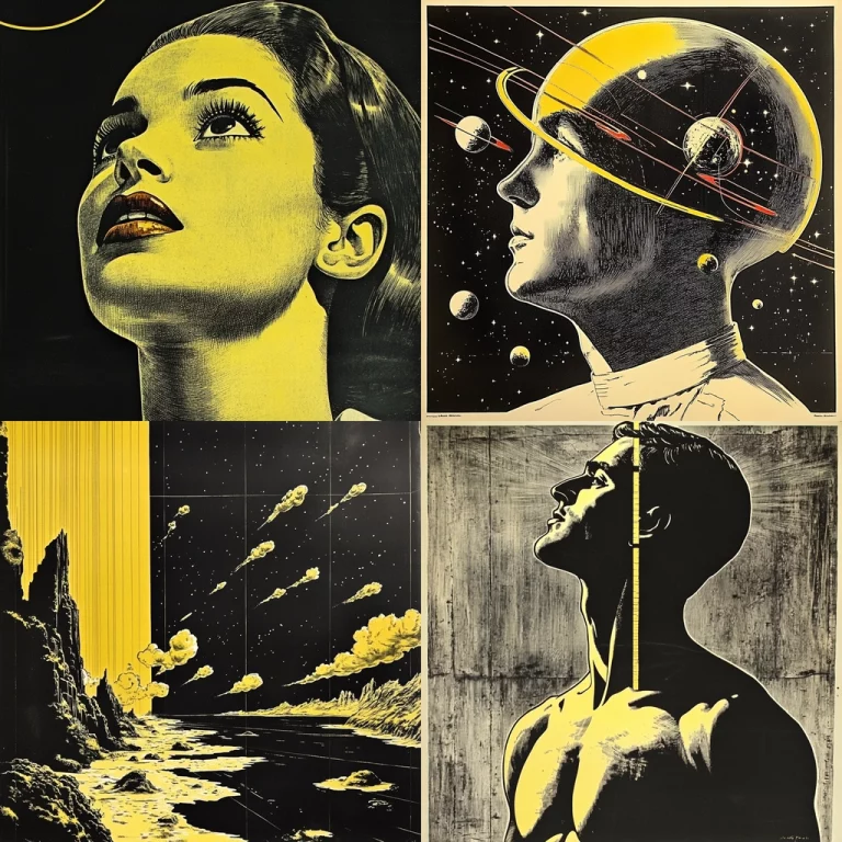 Yellow and Black Sci-Fi Realism - Midjourney style sref code