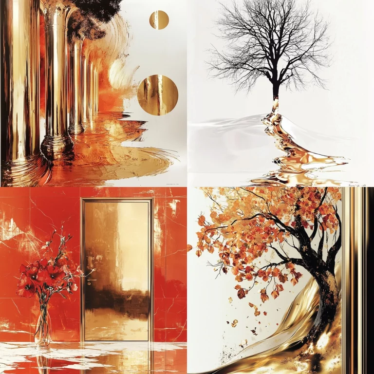 Metallic Contrast with Orange Glow - Midjourney style sref code