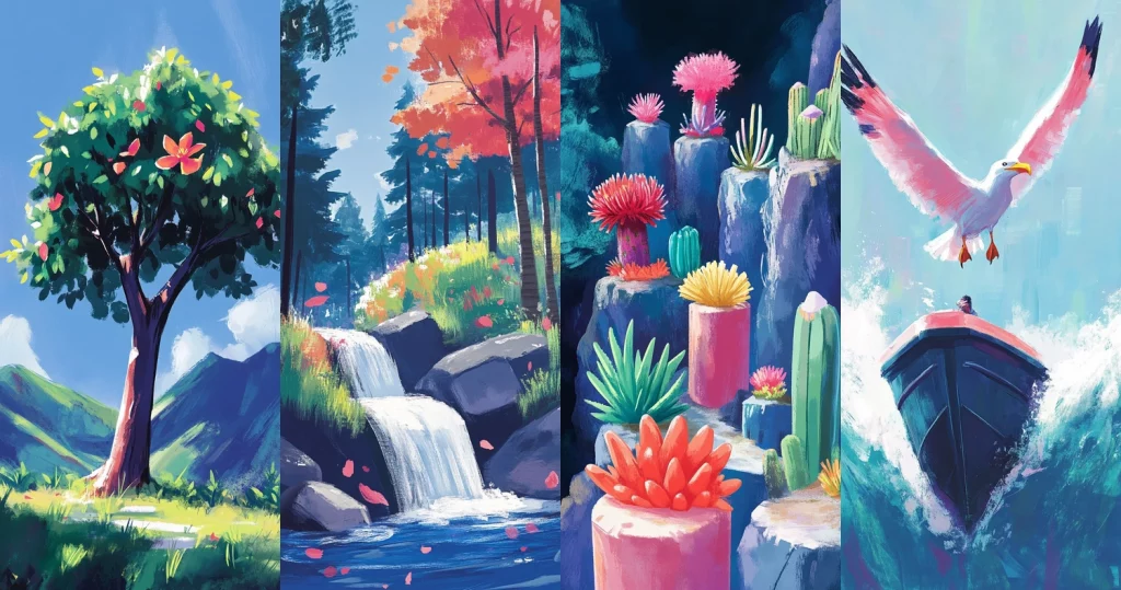 Vivid Natural Landscape Lighting - Midjourney style sref code