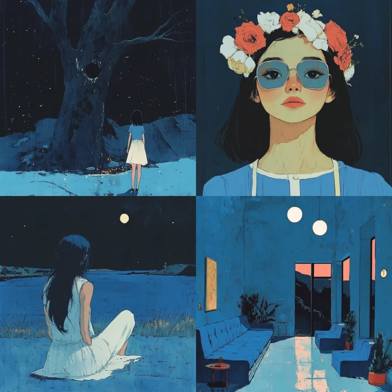 Muted Blue Contrast Realism - Midjourney style sref code