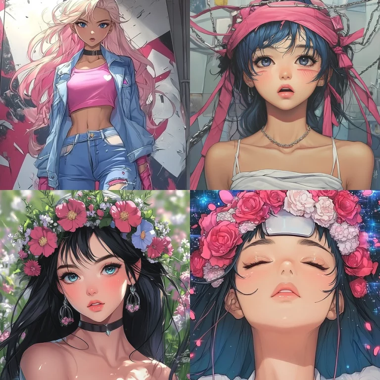 Vivid Floral Anime Style - Midjourney style sref code