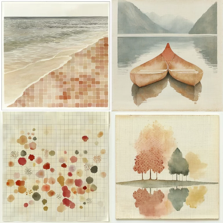 Muted Earth Tone Watercolor - Midjourney style sref code