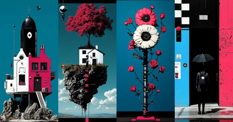 Bold Contrast Surrealism - Midjourney style sref code