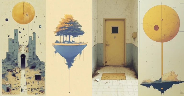 Surreal Minimalist Composition - Midjourney style sref code