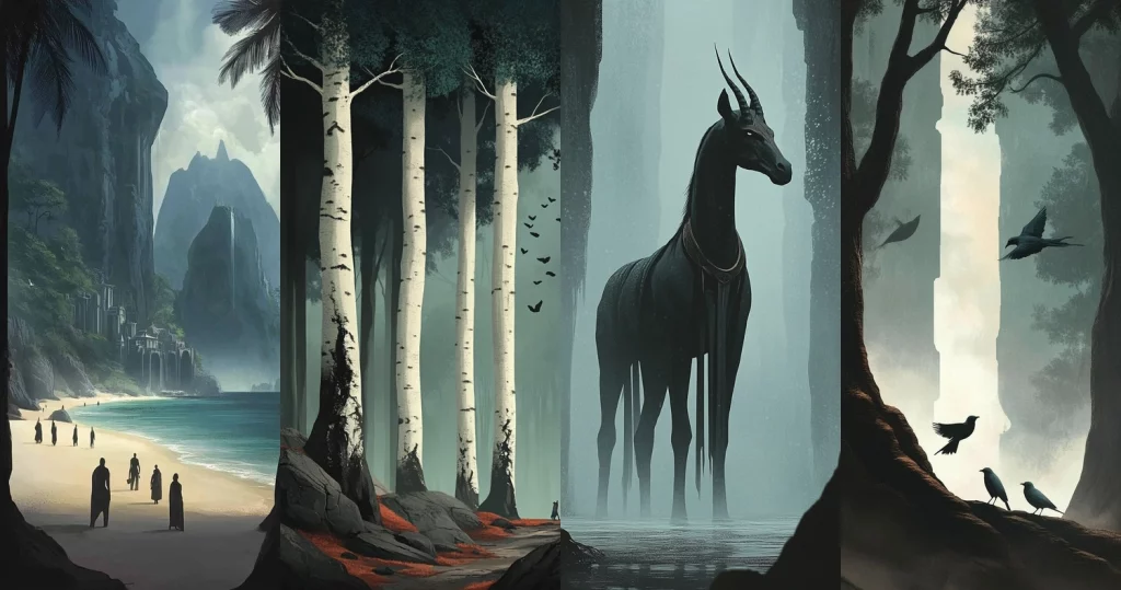 Cool Hued Ethereal Landscapes - Midjourney style sref code