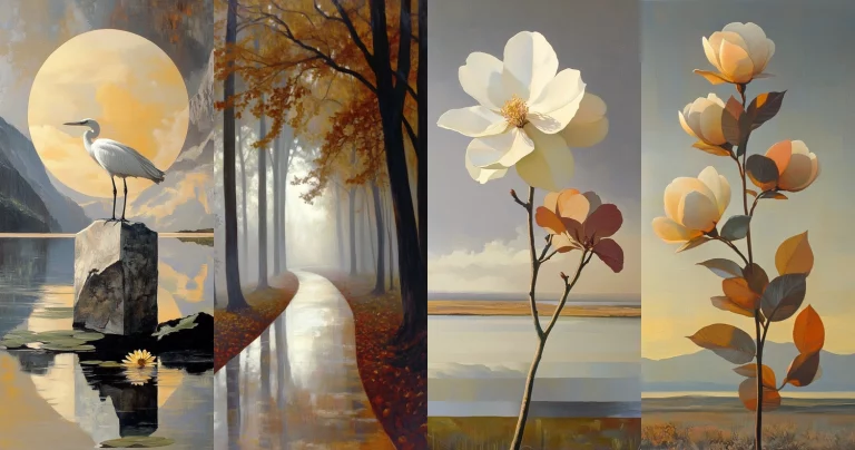 Warm Evening Palette with Soft Textures - Midjourney style sref code