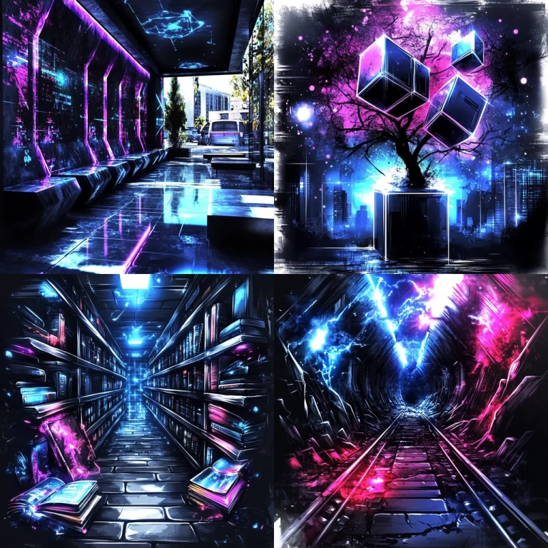 Neon Cyberpunk Illumination - Midjourney style sref code 