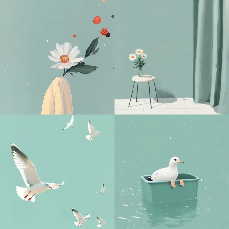 Minimalist Pastel Palette - Midjourney style sref code