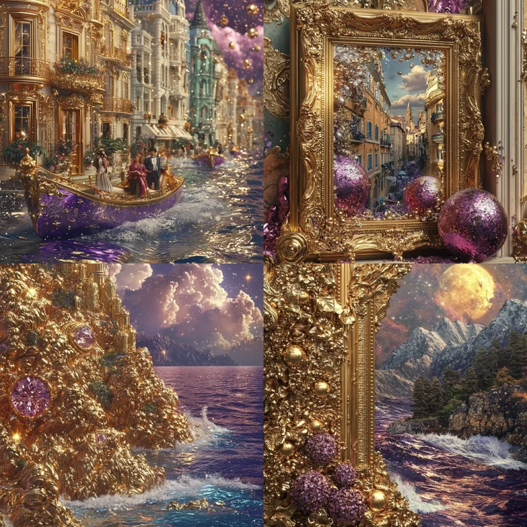 Opulent Gold Reflections - Midjourney style sref code 