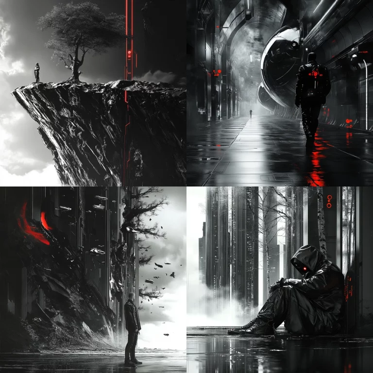 Monochrome with Red Highlights - Midjourney style sref code