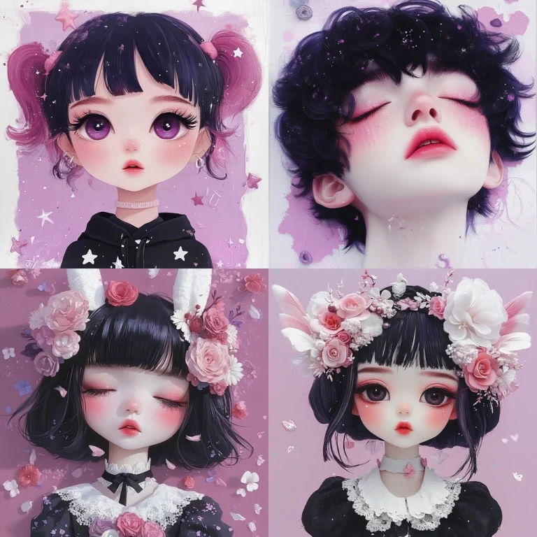 Pastel Garden Portraits - Midjourney style sref code