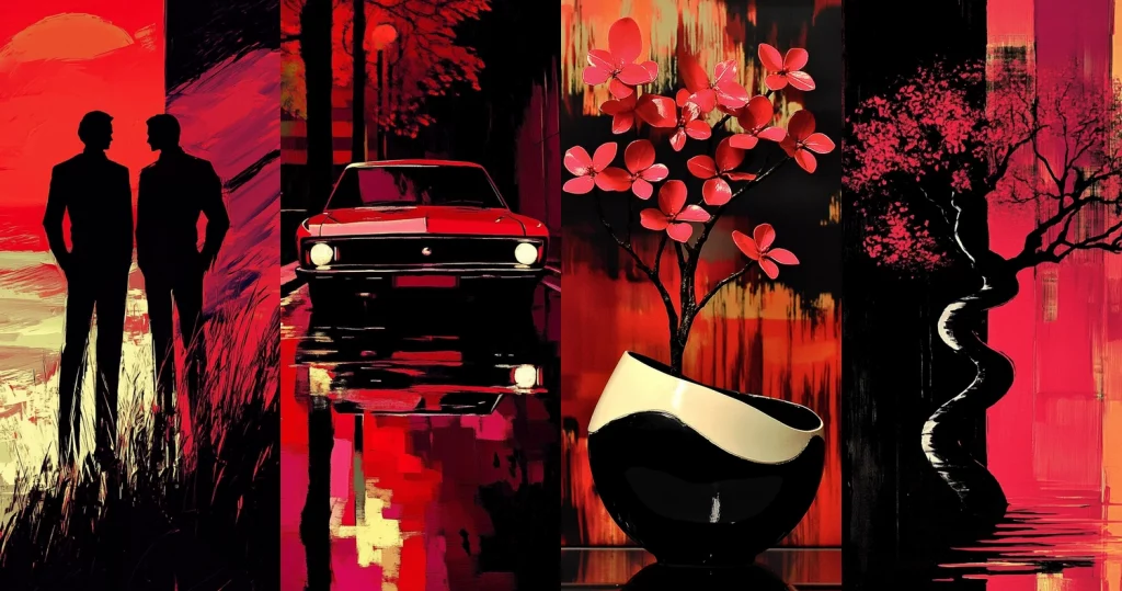 Red Dominant High Contrast Lighting - Midjourney style sref code