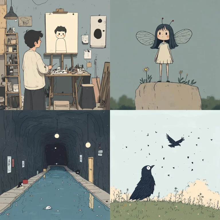 Muted Tones with Soft Outlines - Midjourney style sref code