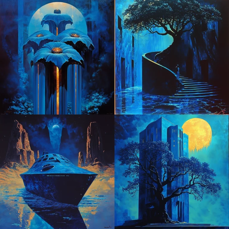 Intense Blue Contrast - Midjourney style sref code