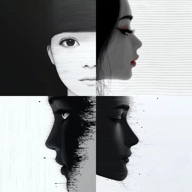 Monochrome Gradient Contours - Midjourney style sref code