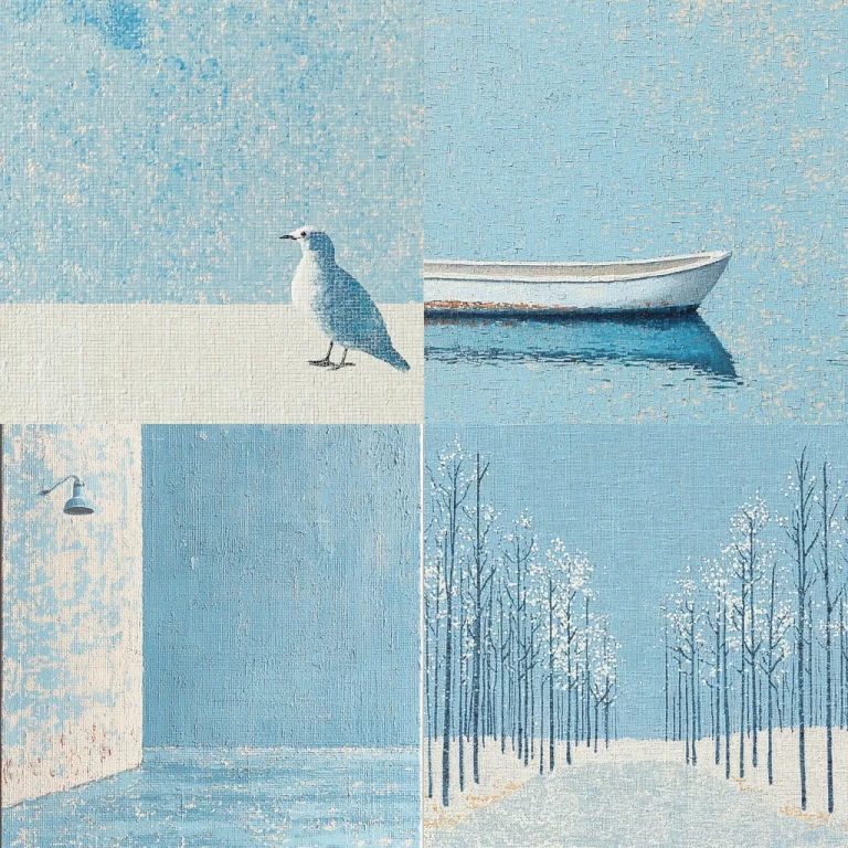 Soft Cyan Textured Composition - Midjourney style sref code