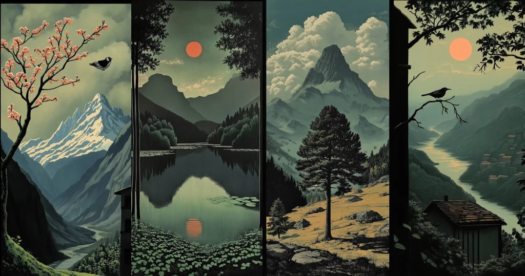 Dark Forested Landscape - Midjourney style sref code