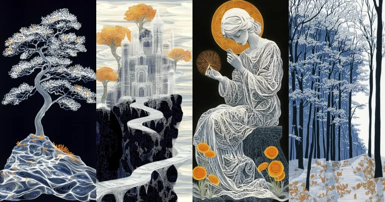 Luminescent Winter Dreamscape - Midjourney style sref code