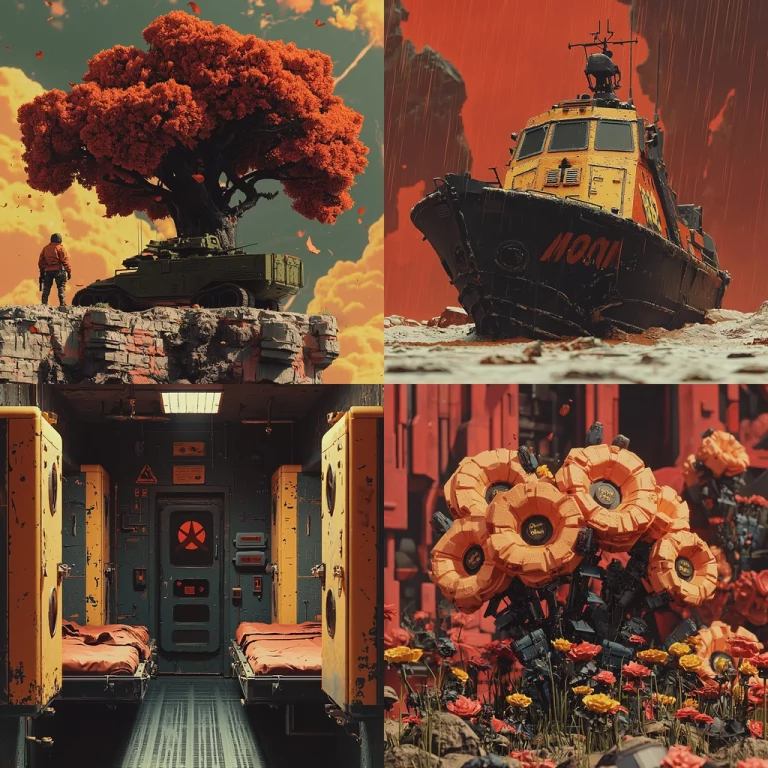 Rustic Orange Cyberpunk - Midjourney style sref code