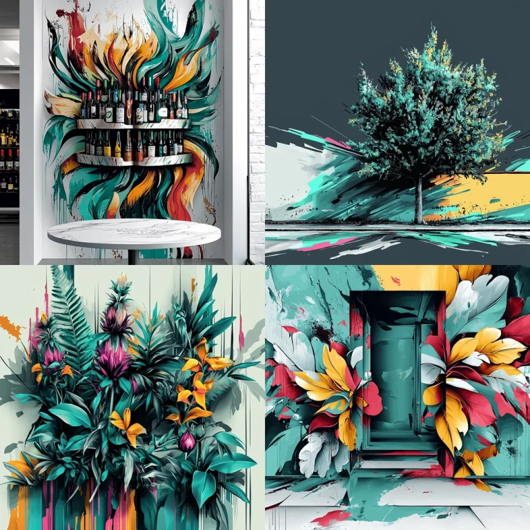 Vibrant Brushstroke Fusion - Midjourney style sref code