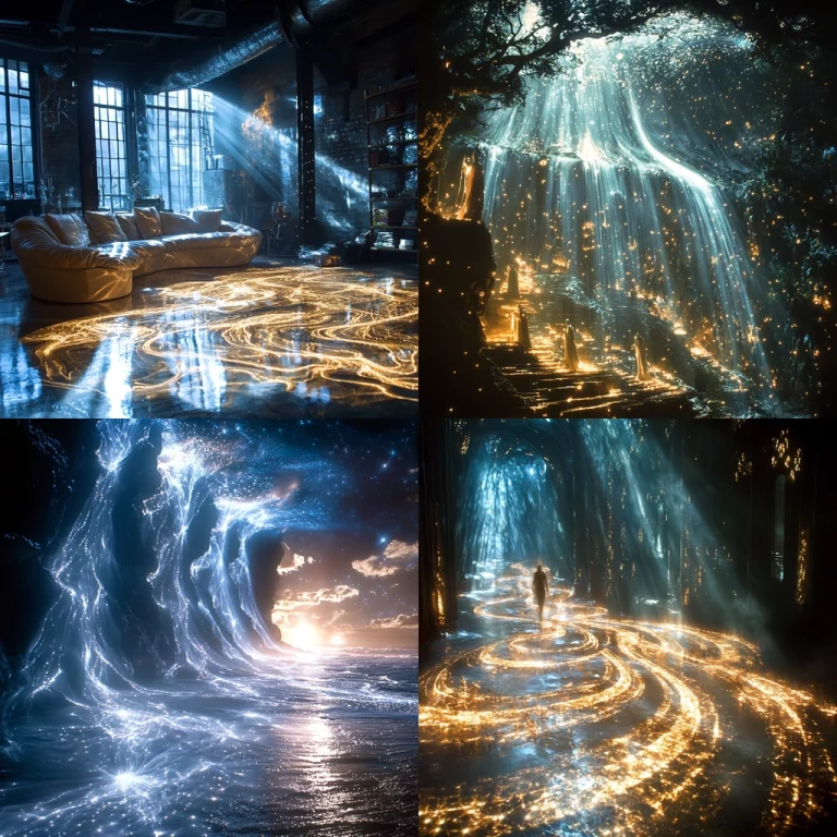 Luminescent Waveforms - Midjourney style sref code