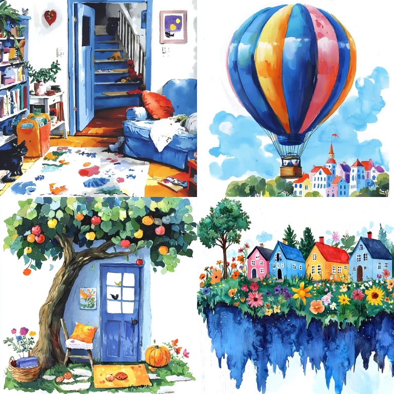 Vivid Watercolor Dreamscape - Midjourney style sref code