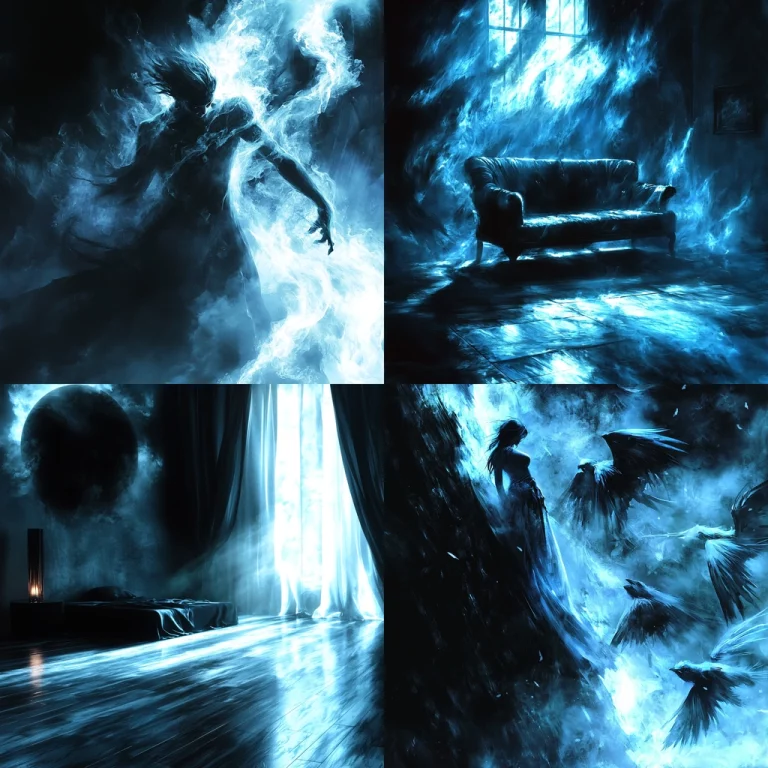 Luminous Blue Shadow Play - Midjourney style sref code