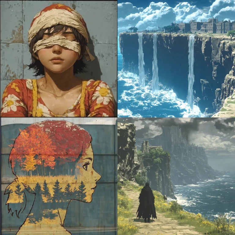 Textured and Scenic Fusion - Midjourney style sref code