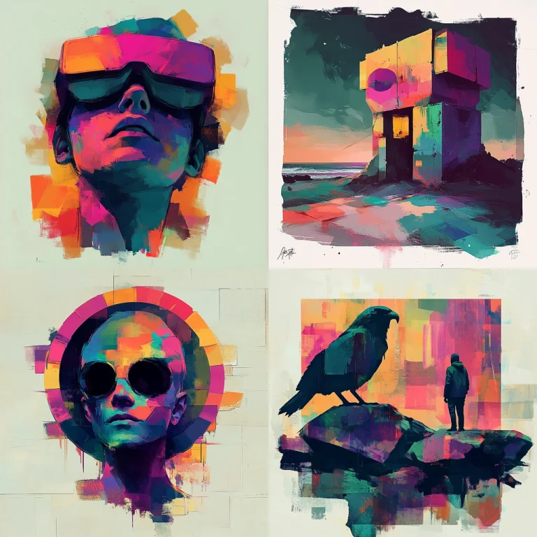 Vibrant Abstract Synthesis - Midjourney style sref code