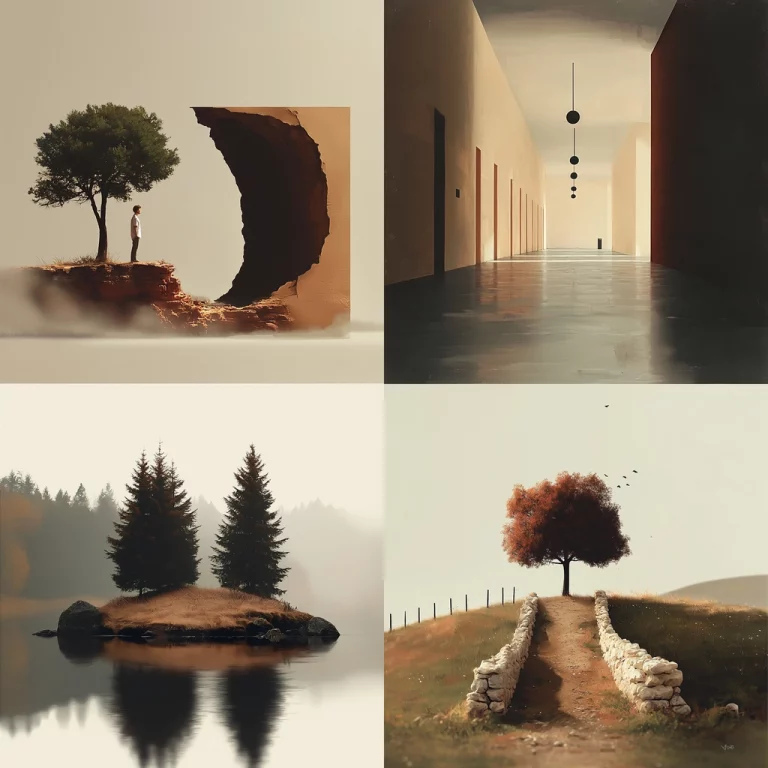 Minimalism and Sepia Tones - Midjourney style sref code