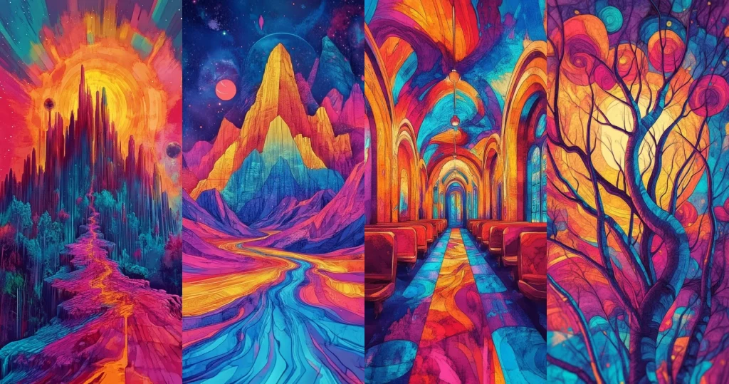 Vibrant Prismatic Illumination - Midjourney style sref code