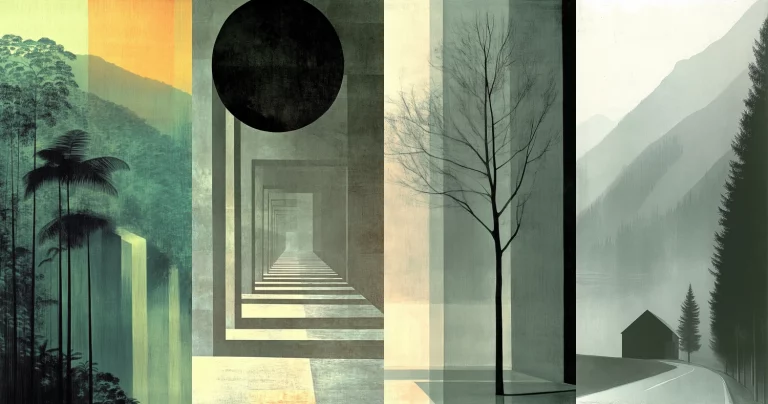 Geometric Landscape Illumination - Midjourney style sref code