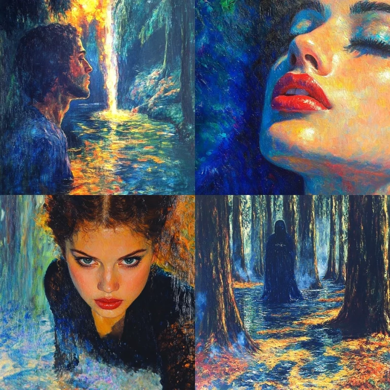 Dark Illuminated Pastels - Midjourney style sref code