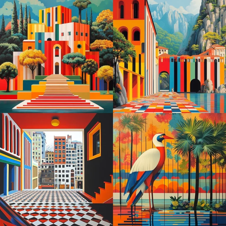 Vivid Geometric Architecture - Midjourney style sref code